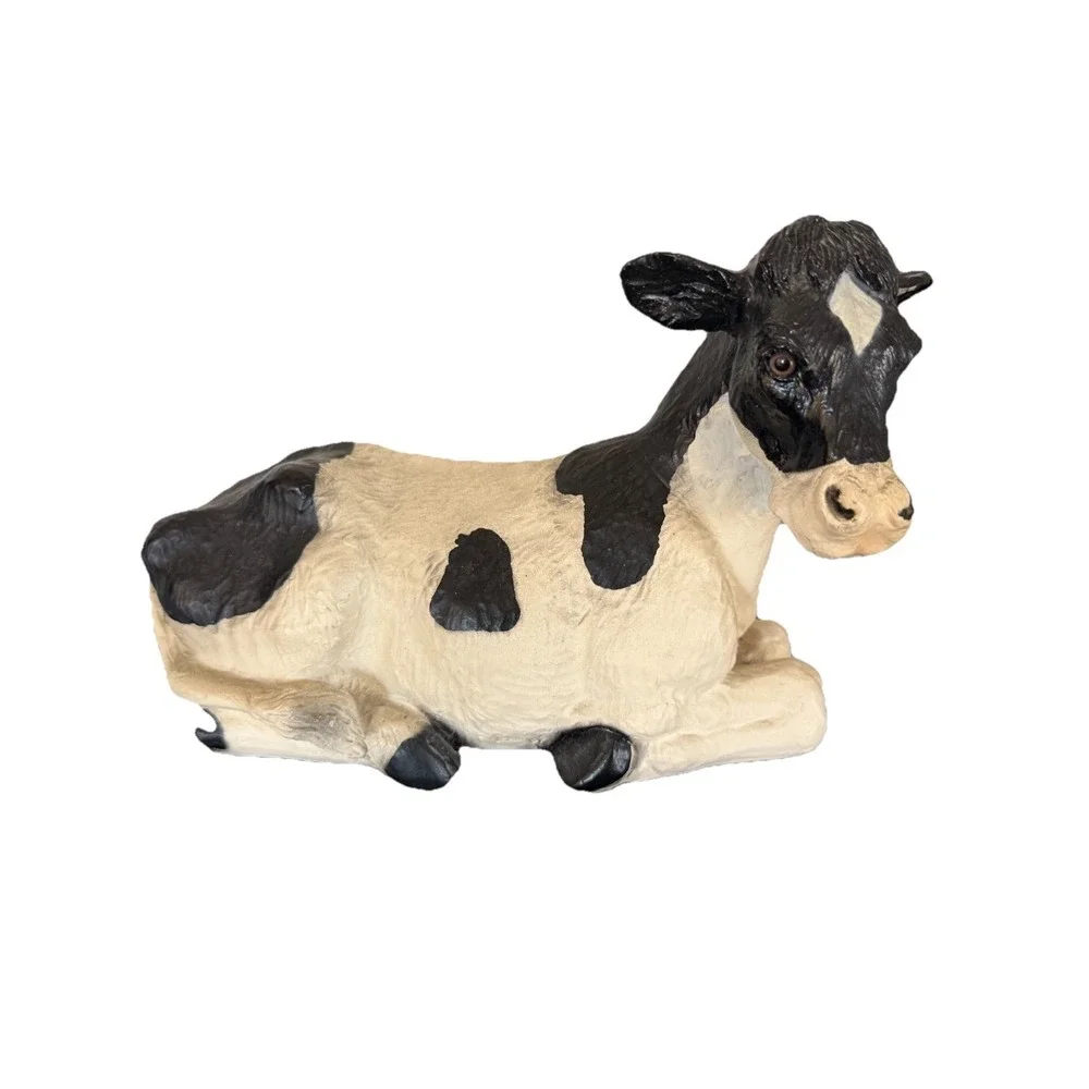 Home Decor Cow Gift, Large accent cottage core gramma core country  Vintage Farm